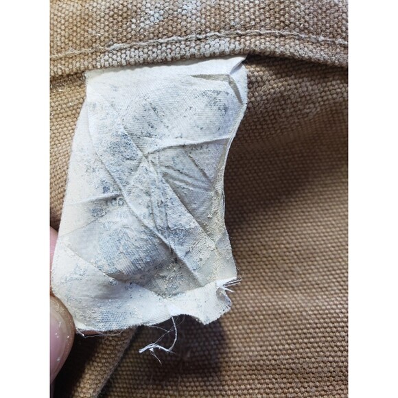 VTG Carhartt Carpenter Pants Mens 34x32 Beige Brown Canvas Utility Distressed - Picture 8 of 16